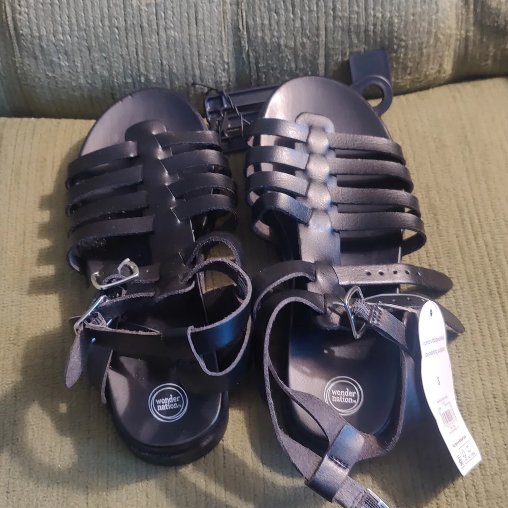 Modern Society‎ Black Strappy Sandals